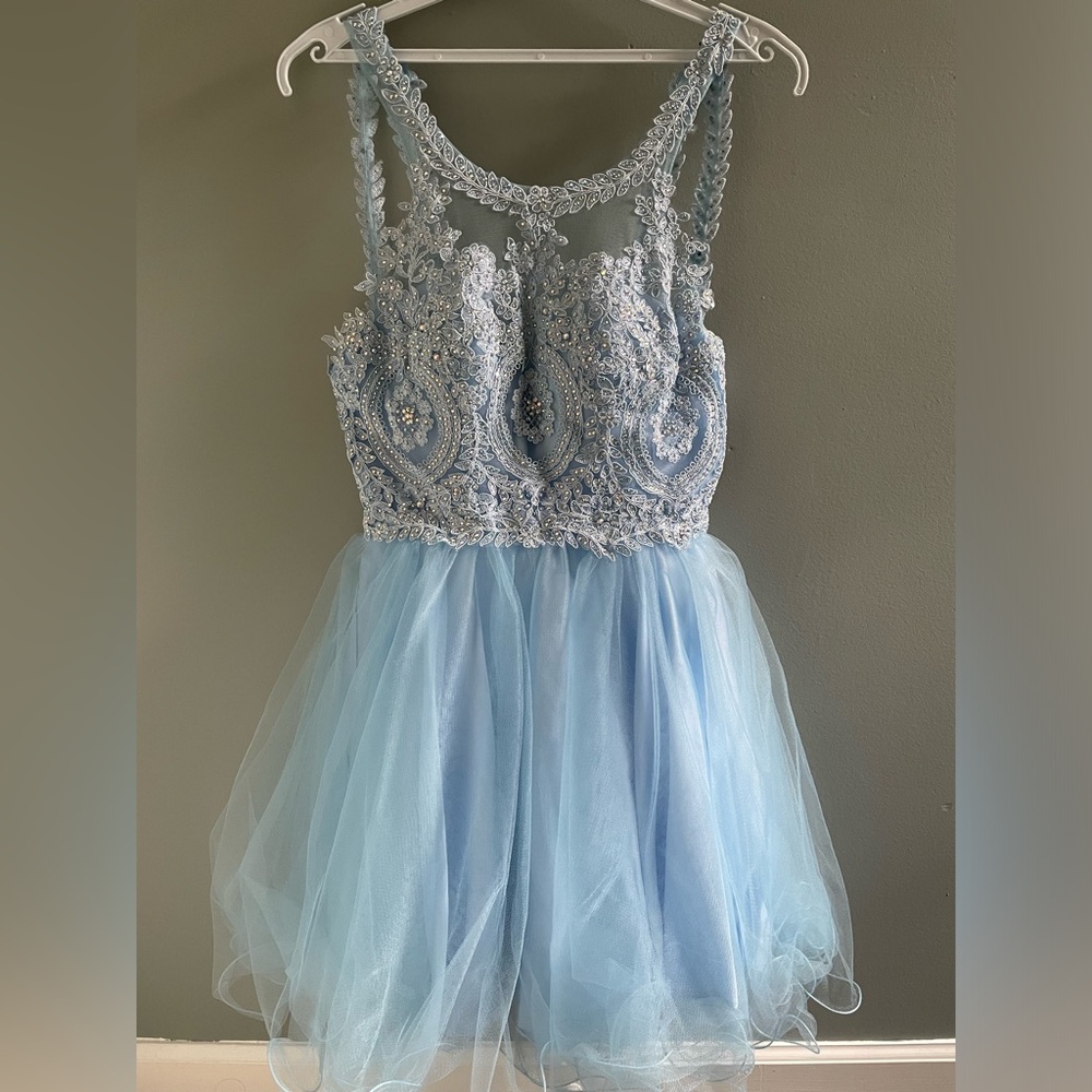 Fiesta Fashion Dress, Size XS, Pastel Blue